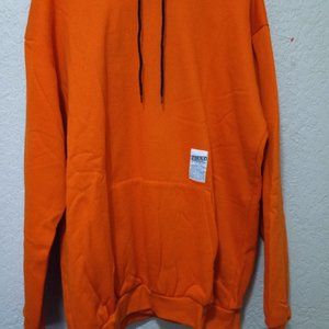 Union Line Union Made Orange Heavy Duty Hoodie Made in the USA Size Large